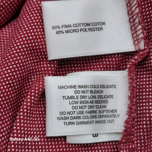 Cutter Buck Red Heathered Golf Polo Shirt CB DryTec XL TG - Picture 3 of 6